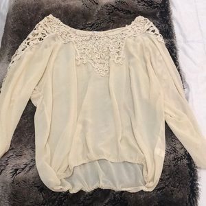 CREAM SHEER TOP